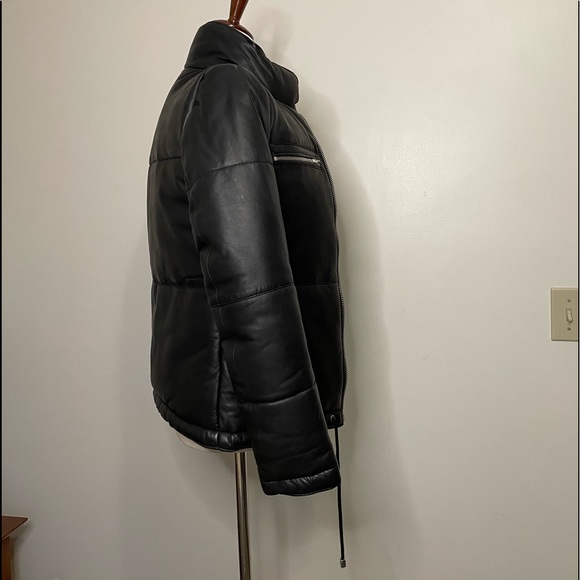 WALTER BAKER Leather Puffer Jacket - Picture 4 of 16